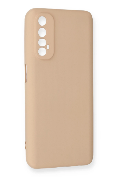 Newface Realme 7 Kılıf Nano içi Kadife Silikon - Pudra resmi