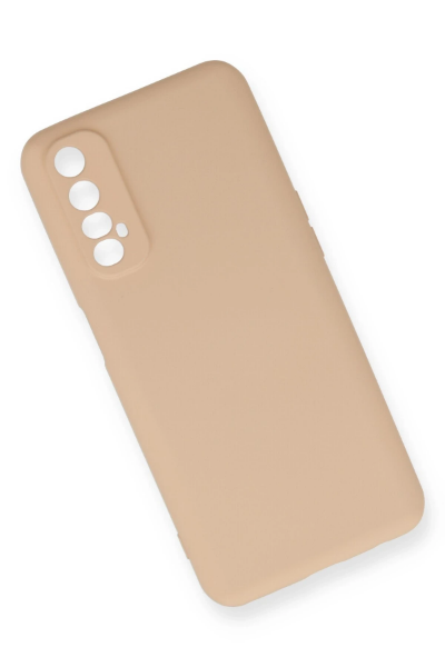 Newface Realme 7 Kılıf Nano içi Kadife Silikon - Pudra resmi