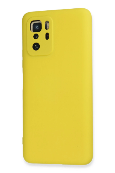 Newface Xiaomi Poco X3 GT Kılıf Nano içi Kadife Silikon - Sarı resmi