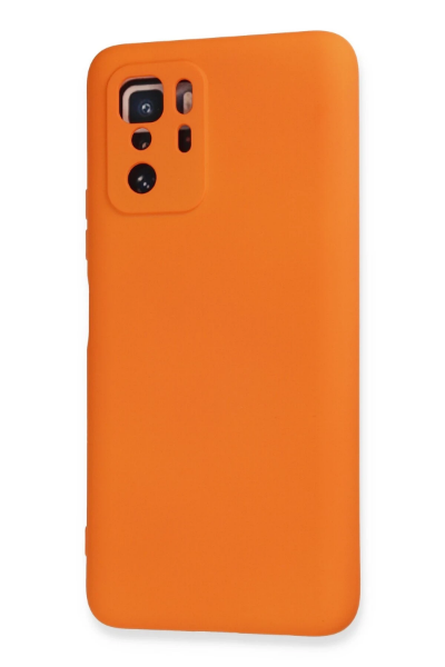 Newface Xiaomi Poco X3 GT Kılıf Nano içi Kadife Silikon - Turuncu resmi