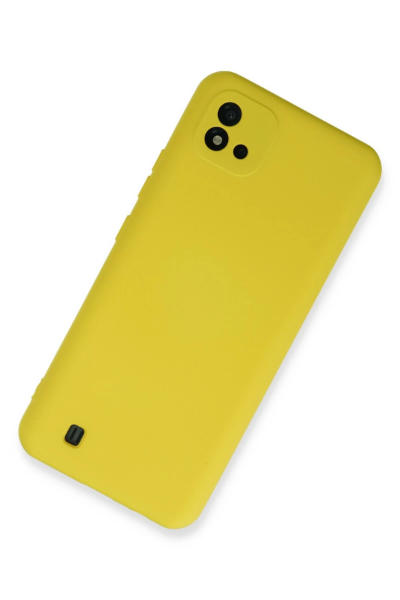 Newface Realme C11 2021 Kılıf Nano içi Kadife Silikon - Sarı resmi
