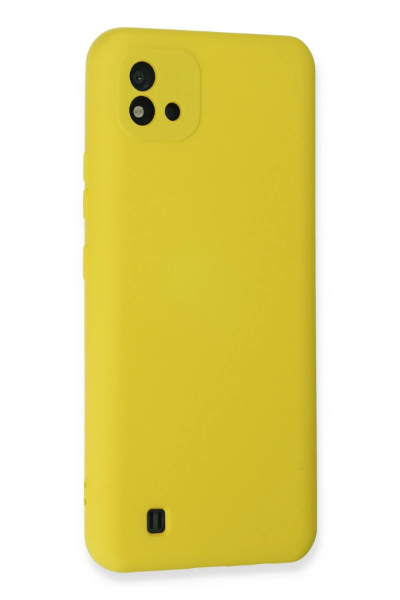 Newface Realme C11 2021 Kılıf Nano içi Kadife Silikon - Sarı resmi