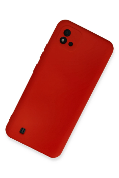 Newface Realme C11 2021 Kılıf Nano içi Kadife Silikon - Kırmızı resmi