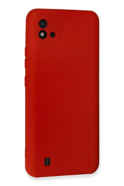 Newface Realme C11 2021 Kılıf Nano içi Kadife Silikon - Kırmızı resmi