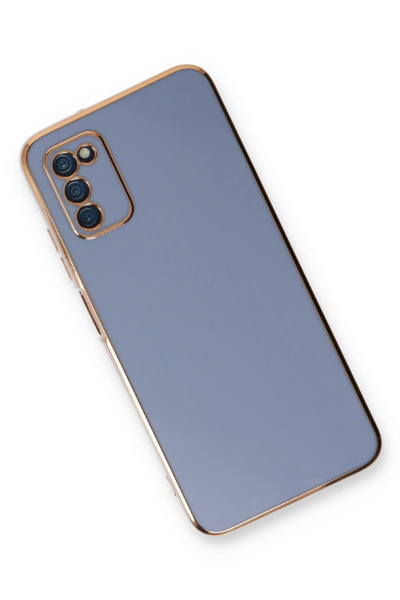 Newface Samsung Galaxy A03S Kılıf Volet Silikon - Mavi resmi