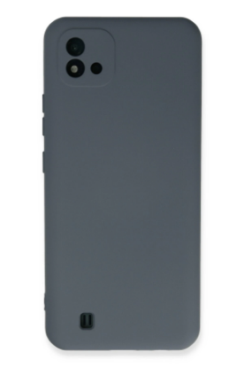 Newface Realme C11 2021 Kılıf Nano içi Kadife Silikon - Gri resmi