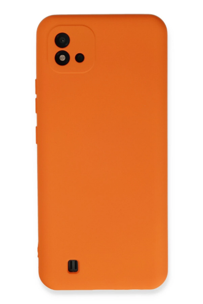 Newface Realme C11 2021 Kılıf Nano içi Kadife Silikon - Turuncu resmi