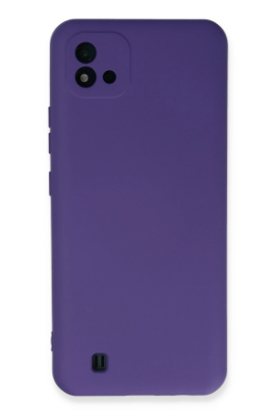 Newface Realme C11 2021 Kılıf Nano içi Kadife Silikon - Mor resmi