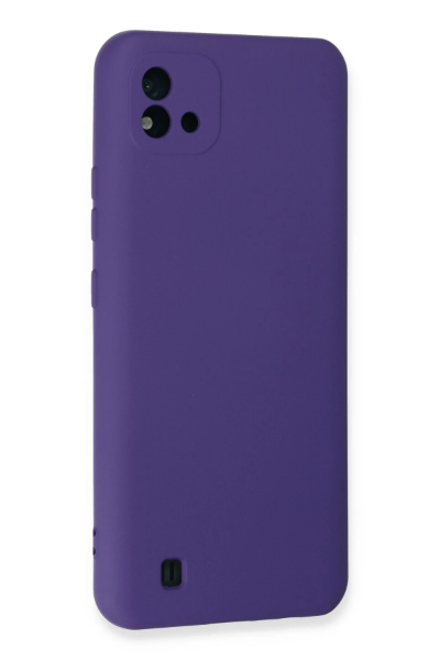 Newface Realme C11 2021 Kılıf Nano içi Kadife Silikon - Mor resmi