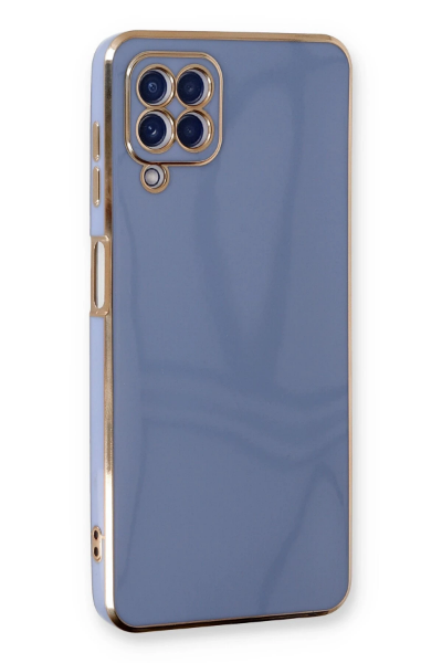 Newface Samsung Galaxy A22 Kılıf Volet Silikon - Mavi resmi