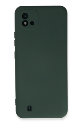 Newface Realme C11 2021 Kılıf Nano içi Kadife Silikon - Koyu Yeşil resmi