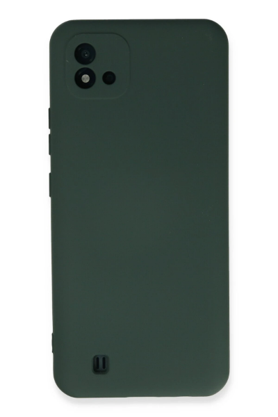 Newface Realme C11 2021 Kılıf Nano içi Kadife Silikon - Koyu Yeşil resmi