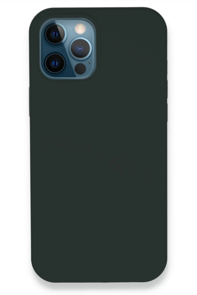 Newface iPhone 12 Pro Kılıf Lansman Legant Silikon - Koyu Yeşil resmi
