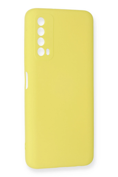 Newface Huawei P Smart 2021 Kılıf Nano içi Kadife Silikon - Sarı resmi