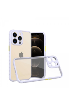 Newface iPhone 13 Pro Kılıf Miami Şeffaf Silikon - Lila resmi