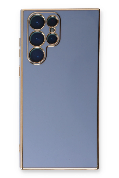 Newface Samsung Galaxy S22 Ultra Kılıf Volet Silikon - Mavi resmi