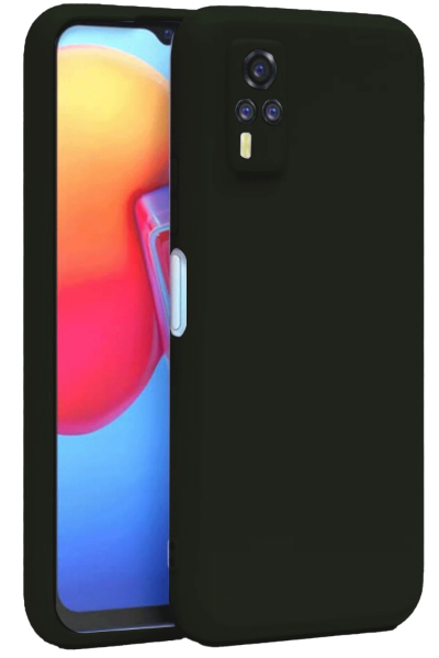 Newface Vivo Y53S Kılıf Nano içi Kadife Silikon - Siyah resmi