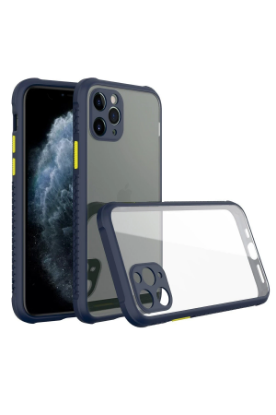 Newface iPhone 11 Pro Kılıf Miami Şeffaf Silikon - Lacivert resmi