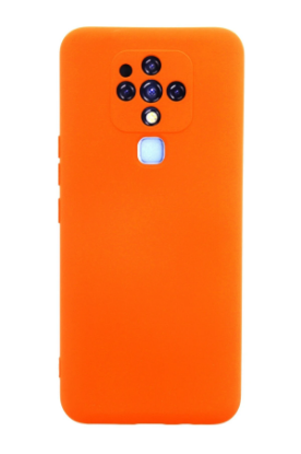 Newface Tecno Camon 16 Kılıf Nano içi Kadife Silikon - Turuncu resmi