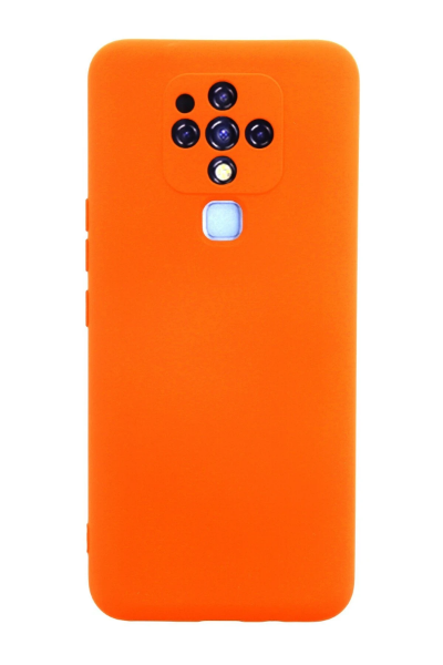 Newface Tecno Camon 16 Kılıf Nano içi Kadife Silikon - Turuncu resmi