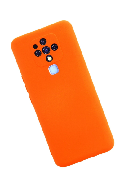 Newface Tecno Camon 16 Kılıf Nano içi Kadife Silikon - Turuncu resmi