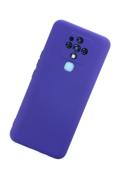 Newface Tecno Camon 16 Kılıf Nano içi Kadife Silikon - Mor resmi