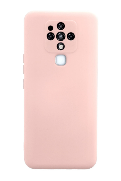 Newface Tecno Camon 16 Kılıf Nano içi Kadife Silikon - Pudra resmi