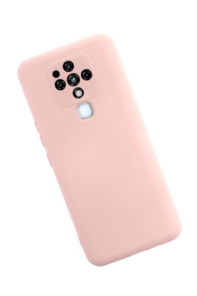 Newface Tecno Camon 16 Kılıf Nano içi Kadife Silikon - Pudra resmi