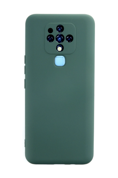 Newface Tecno Camon 16 Kılıf Nano içi Kadife Silikon - Koyu Yeşil resmi