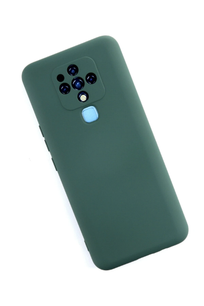 Newface Tecno Camon 16 Kılıf Nano içi Kadife Silikon - Koyu Yeşil resmi