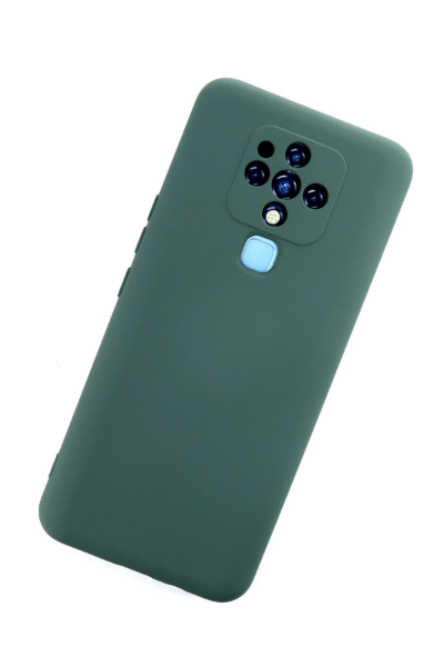 Newface Tecno Camon 16 Kılıf Nano içi Kadife Silikon - Koyu Yeşil resmi