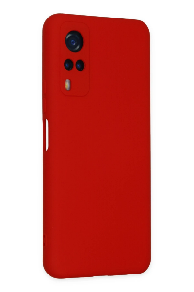 Newface Vivo Y53S Kılıf Nano içi Kadife Silikon - Kırmızı resmi
