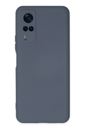 Newface Vivo Y53S Kılıf Nano içi Kadife Silikon - Gri resmi