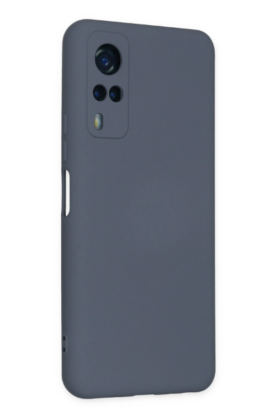 Newface Vivo Y53S Kılıf Nano içi Kadife Silikon - Gri resmi