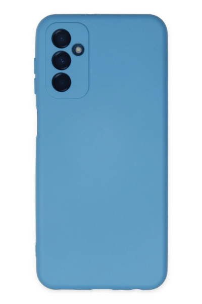Newface Samsung Galaxy M23 Kılıf Nano içi Kadife Silikon - Mavi resmi