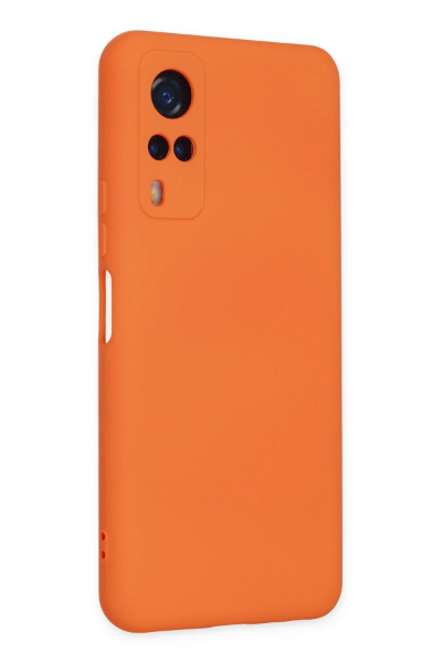Newface Vivo Y53S Kılıf Nano içi Kadife Silikon - Turuncu resmi