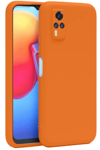 Newface Vivo Y53S Kılıf Nano içi Kadife Silikon - Turuncu resmi