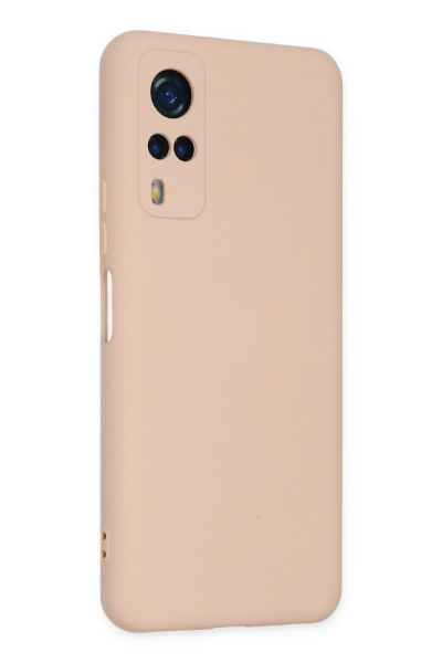 Newface Vivo Y53S Kılıf Nano içi Kadife Silikon - Pudra resmi