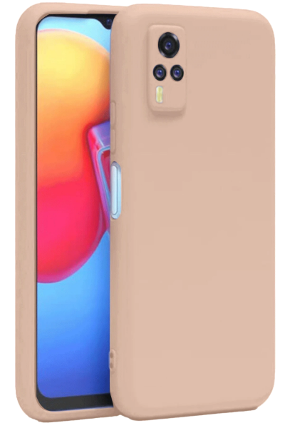 Newface Vivo Y53S Kılıf Nano içi Kadife Silikon - Pudra resmi