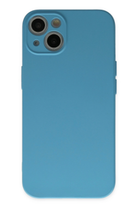 Newface iPhone 13 Mini Kılıf Nano içi Kadife Silikon - Mavi resmi