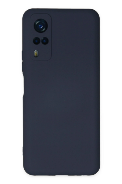 Newface Vivo Y53S Kılıf Nano içi Kadife Silikon - Lacivert resmi