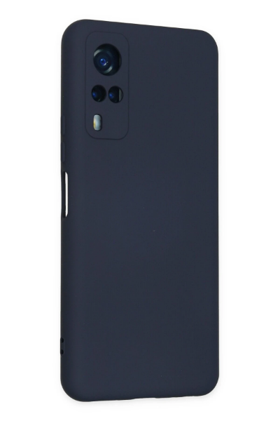 Newface Vivo Y53S Kılıf Nano içi Kadife Silikon - Lacivert resmi