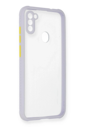 Newface Samsung Galaxy A11 Kılıf Miami Şeffaf Silikon - Lila resmi