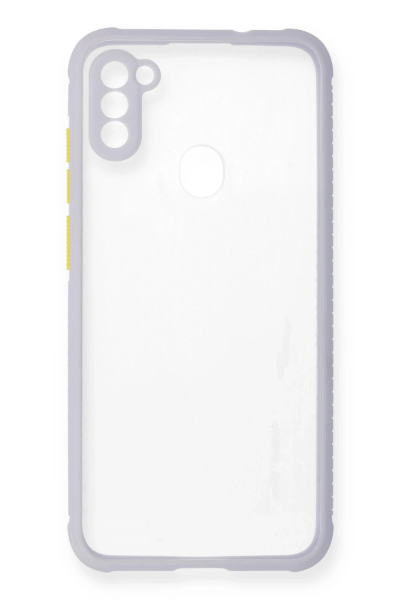 Newface Samsung Galaxy A11 Kılıf Miami Şeffaf Silikon - Lila resmi