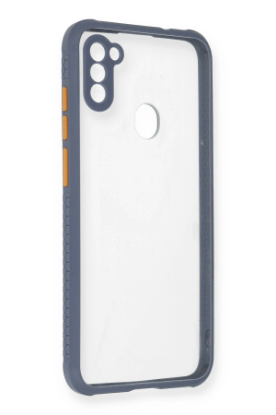 Newface Samsung Galaxy A11 Kılıf Miami Şeffaf Silikon - Gri resmi