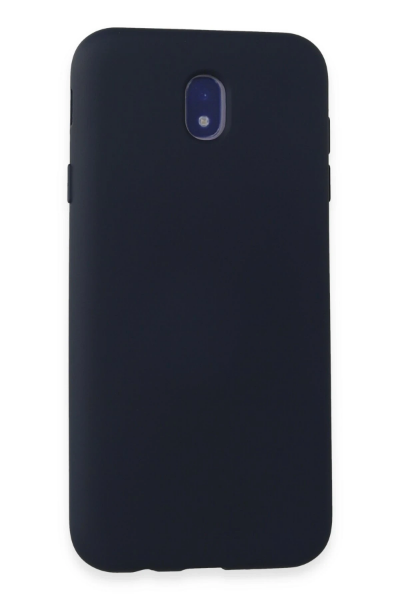 Newface Samsung Galaxy J7 Pro / J730 Kılıf Nano içi Kadife Silikon - Koyu Mavi resmi