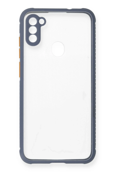 Newface Samsung Galaxy A11 Kılıf Miami Şeffaf Silikon - Gri resmi