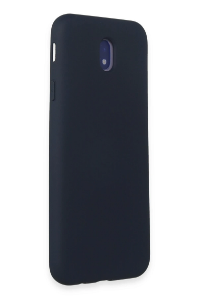 Newface Samsung Galaxy J7 Pro / J730 Kılıf Nano içi Kadife Silikon - Koyu Mavi resmi