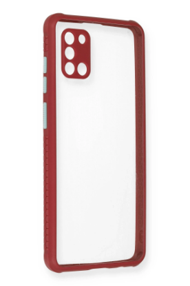 Newface Samsung Galaxy A31 Kılıf Miami Şeffaf Silikon - Fuşya resmi