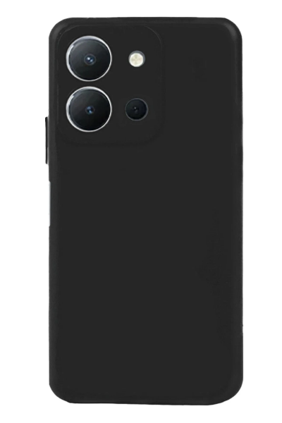 Newface Vivo Y36 Kılıf Nano içi Kadife Silikon - Siyah resmi